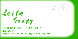 leila iritz business card